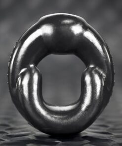 GRIP hugger soft-padded lifter-cockring PLATINUM SILICONE hand poured BLACK