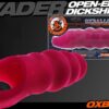 INVADER humpity velvet-smooth plus+SILICONE open-ended cocksheath HOT PINK