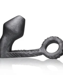 OXBALLS GRUNT Asslock platinum silicone butt plug with attached cock ring