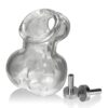 SACKSLING-2 ELECTRO cocksling+rubbery ballbag with electro contacts OXBALLS